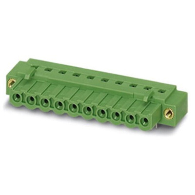 Phoenix Contact 5.08mm Pitch 3 Way Right Angle Pluggable Terminal Block, Inverted Header, Through Hole, Solder