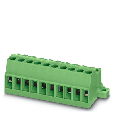 Phoenix Contact 12 Way Pluggable Terminal Block, Plug, Solder Termination