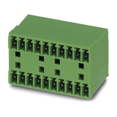 Phoenix Contact 3.81mm Pitch 16 Way Pluggable Terminal Block, Header, Solder Termination