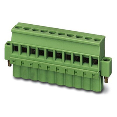 Phoenix Contact 5mm Pitch 6 Way Pluggable Terminal Block, Plug, Screw Termination