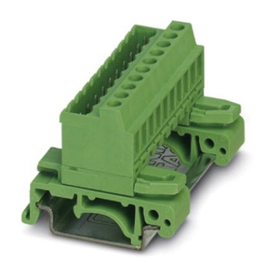Phoenix Contact 10.16mm Pitch 9 Way Pluggable Terminal Block, Plug, Spring Cage Termination