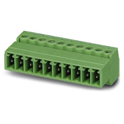 Phoenix Contact 3.81mm Pitch 13 Way Pluggable Terminal Block, Inverted Plug, Cable Mount, Screw Termination