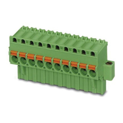 Phoenix Contact 5.08mm Pitch 13 Way Pluggable Terminal Block, Inverted Plug, Cable Mount, Spring Cage Termination
