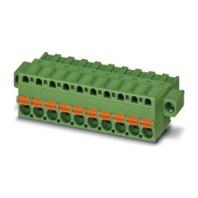 Phoenix Contact 5mm Pitch 16 Way Pluggable Terminal Block, Plug, Spring Cage Termination