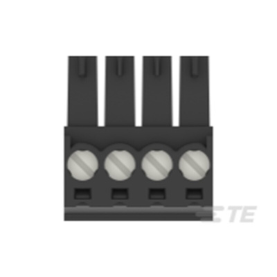 TE Connectivity 3.5mm Pitch 4 Way Pluggable Terminal Block, Plug, Cable Mount, Screw Termination