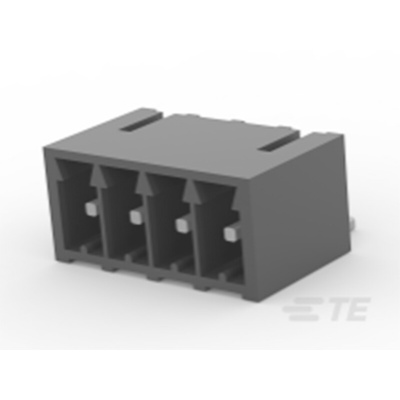 TE Connectivity 3.5mm Pitch 4 Way Right Angle Pluggable Terminal Block, Header, Surface Mount, Screw Termination