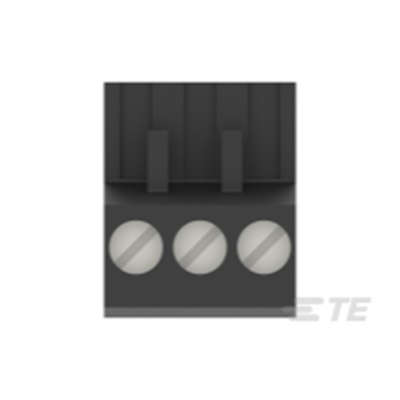 TE Connectivity 5mm Pitch 3 Way Pluggable Terminal Block, Plug, Cable Mount, Screw Termination