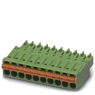 Phoenix Contact 3.81mm Pitch 8 Way Pluggable Terminal Block, Plug, Cable Mount, Spring Cage Termination
