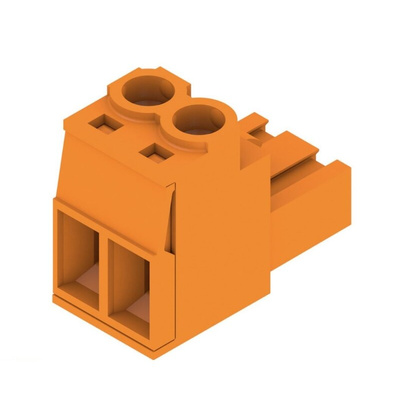 Weidmuller 5.08mm Pitch 2 Way Right Angle Pluggable Terminal Block, Plug, Through Hole, Screw Termination