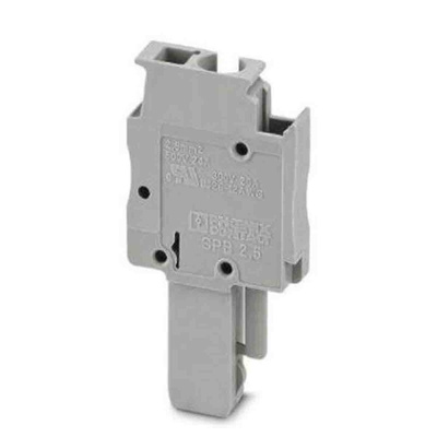 Phoenix Contact 5.2mm Pitch 1 Way Pluggable Terminal Block, Plug, DIN Rail, Spring Cage Termination