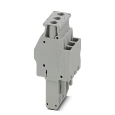 Phoenix Contact 3 Way Pluggable Terminal Block, Plug, DIN Rail, Screw Termination
