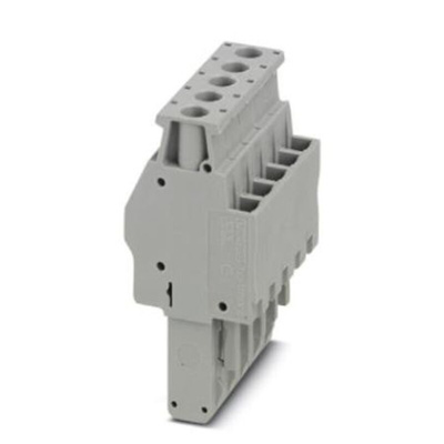 Phoenix Contact Not Applicable Pitch 5 Way Pluggable Terminal Block, Plug, DIN Rail, Screw Termination