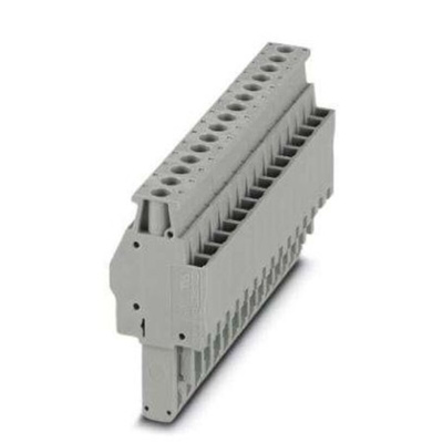 Phoenix Contact 15 Way Pluggable Terminal Block, Plug, DIN Rail, Screw Termination