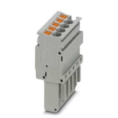 Phoenix Contact 5 Way Pluggable Terminal Block, Plug, Plug-In, Push In Termination
