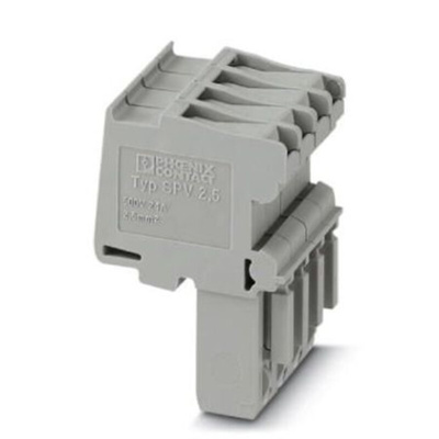 Phoenix Contact 4 Way Pluggable Terminal Block, Plug, DIN Rail, Spring Cage Termination