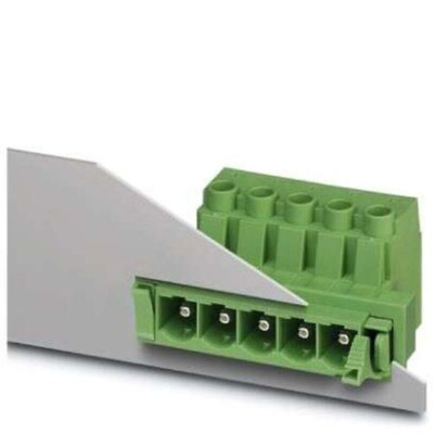 Phoenix Contact 10.16mm Pitch 9 Way Pluggable Terminal Block, Feed Through Plug, Cable Mount, Panel Mount, Screw