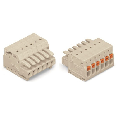 Wago 3.5mm Pitch 4 Way Pluggable Terminal Block, Plug, Through Hole