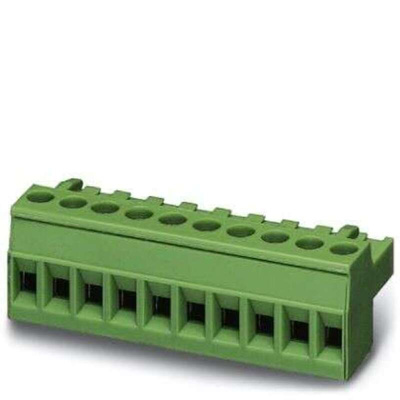 Phoenix Contact 5mm Pitch 4 Way Pluggable Terminal Block, Plug, Through Hole