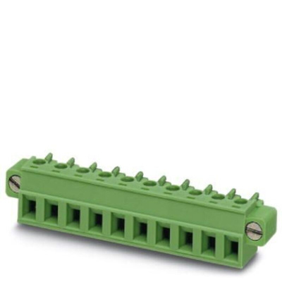 Phoenix Contact 5.08mm Pitch 2 Way Pluggable Terminal Block, Plug, Cable Mount, Screw Termination
