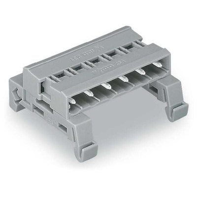 Wago 7.5mm Pitch 9 Way Horizontal Pluggable Terminal Block, Pin Header, DIN Rail Mount, Wire Termination