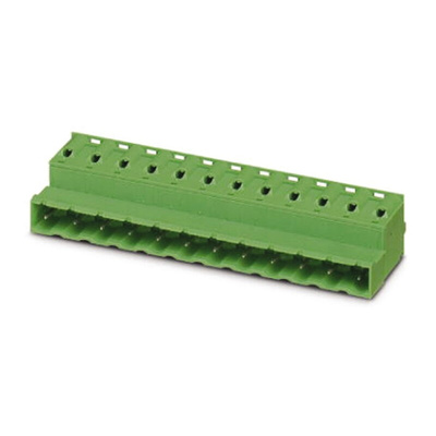 Phoenix Contact 7.62mm Pitch 2 Way Pluggable Terminal Block, Inverted Plug, Cable Mount, Spring Cage Termination