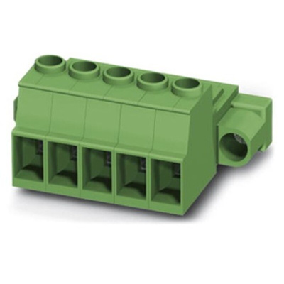 Phoenix Contact 7.62mm Pitch 4 Way Pluggable Terminal Block, Inverted Plug, Cable Mount, Screw Termination