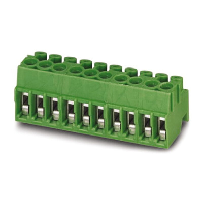 Phoenix Contact 3.5mm Pitch 6 Way Pluggable Terminal Block, Plug, Screw Termination