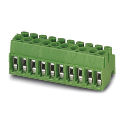 Phoenix Contact 3.5mm Pitch 15 Way Pluggable Terminal Block, Plug, Screw Termination