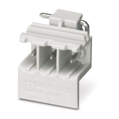 Phoenix Contact 5.0mm Pitch 3 Way Pluggable Terminal Block, Header, Solder Termination