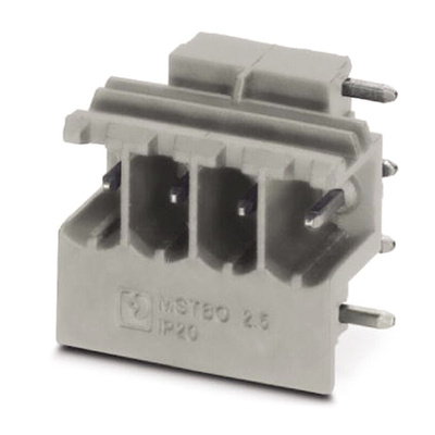 Phoenix Contact 5.0mm Pitch 4 Way Pluggable Terminal Block, Header, Solder Termination