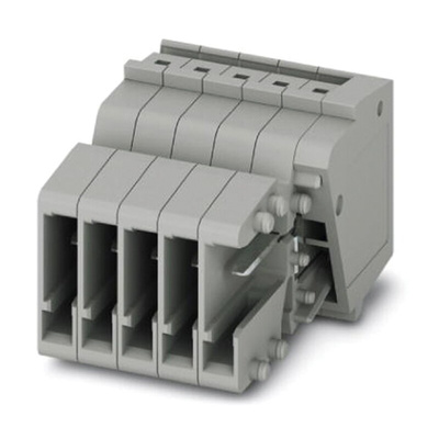 Phoenix Contact Pluggable Terminal Block, Receptacle, Push In Termination