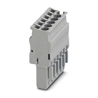 Phoenix Contact 5.2 mm Pitch Pluggable Terminal Block, Plug, Spring Cage Termination