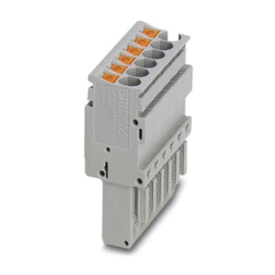 Phoenix Contact Pluggable Terminal Block, Plug, Push In Termination
