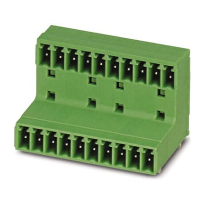 Phoenix Contact 3.81mm Pitch 14 Way Pluggable Terminal Block, Header, Solder Termination