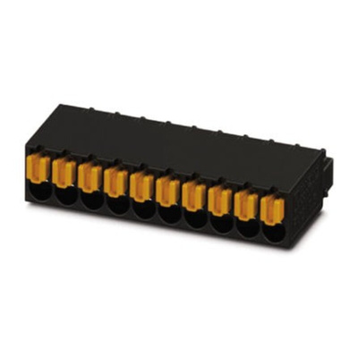 Phoenix Contact 3.81mm Pitch 13 Way Pluggable Terminal Block, Plug, Cable Mount, Spring Cage Termination
