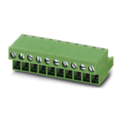 Phoenix Contact 5mm Pitch 22 Way Pluggable Terminal Block, Plug, Cable Mount, Screw Termination