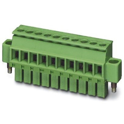 Phoenix Contact 3.5mm Pitch 9 Way Pluggable Terminal Block, Plug, Cable Mount, Screw Termination