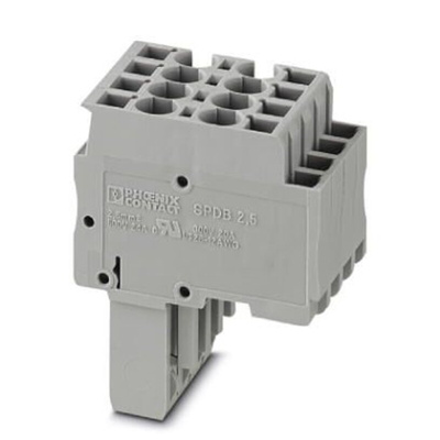 Phoenix Contact 4 Way Pluggable Terminal Block, Plug, Spring Cage Termination