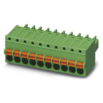 Phoenix Contact 3.81mm Pitch 11 Way Pluggable Terminal Block, Plug, Cable Mount, Spring Cage Termination