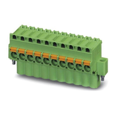 Phoenix Contact 5.08mm Pitch 14 Way Pluggable Terminal Block, Plug, Spring Cage Termination