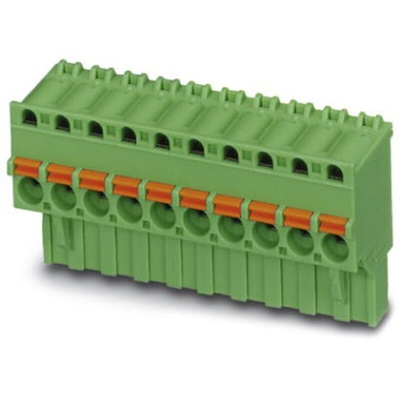 Phoenix Contact 5.08mm Pitch 6 Way Pluggable Terminal Block, Plug, Spring Cage Termination