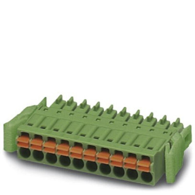 Phoenix Contact 3.5mm Pitch 4 Way Pluggable Terminal Block, Plug, Cable Mount, Spring Cage Termination