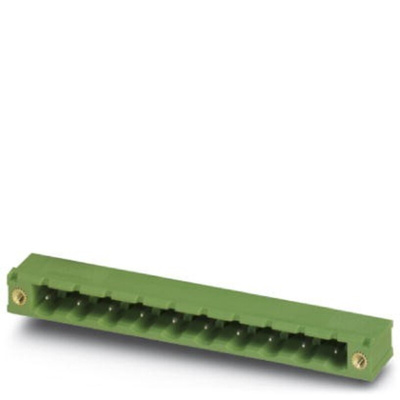 Phoenix Contact 7.62mm Pitch 3 Way Right Angle Pluggable Terminal Block, Header, Through Hole, Solder Termination