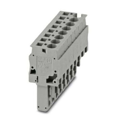 Phoenix Contact 8 Way Pluggable Terminal Block, Plug, DIN Rail, Spring Cage Termination