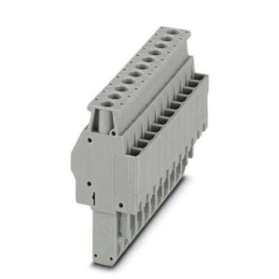 Phoenix Contact Not Applicable Pitch 11 Way Pluggable Terminal Block, Plug, DIN Rail, Screw Termination