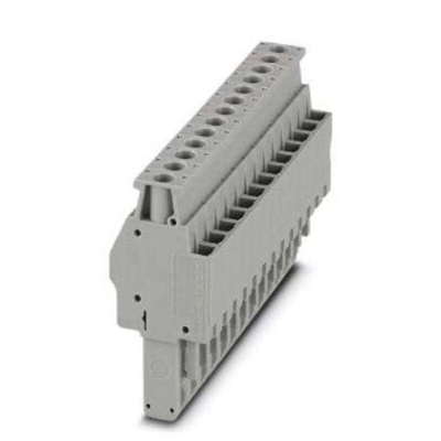 Phoenix Contact 13 Way Pluggable Terminal Block, Plug, DIN Rail, Screw Termination