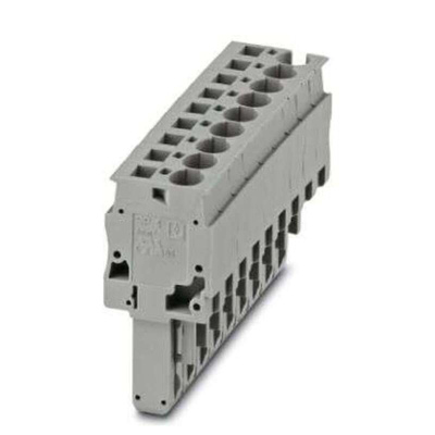 Phoenix Contact 6.2mm Pitch Pluggable Terminal Block, Plug, Plug-In, Spring Cage Termination