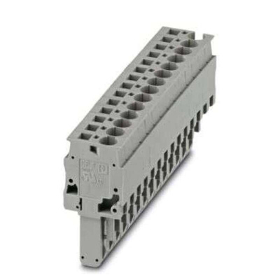 Phoenix Contact 6.2mm Pitch Pluggable Terminal Block, Plug, Plug-In, Spring Cage Termination