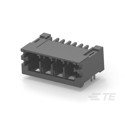 TE Connectivity 5mm Pitch 4 Way Pluggable Terminal Block, Header, Through Hole