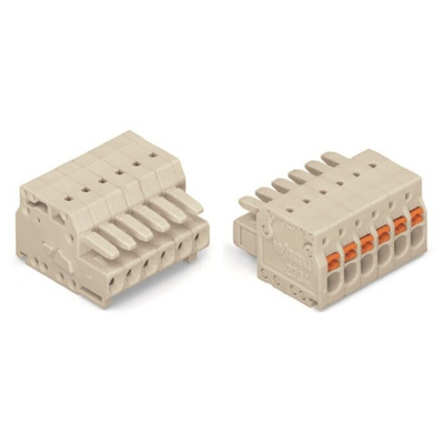 Wago 3.5mm Pitch 3 Way Pluggable Terminal Block, Plug, Through Hole